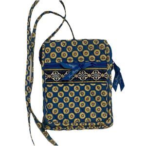 Vera Bradley Riviera Blue Mini Hipster Crossbody Purse 8' X 6" Retired Pattern